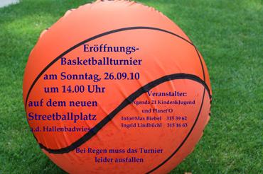Basketballplatz wird eingeweiht